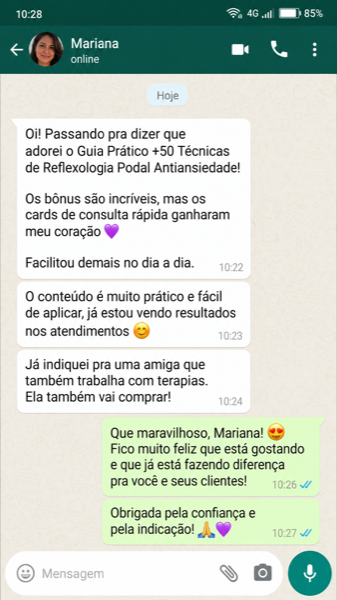 Depoimento de cliente — Mariana